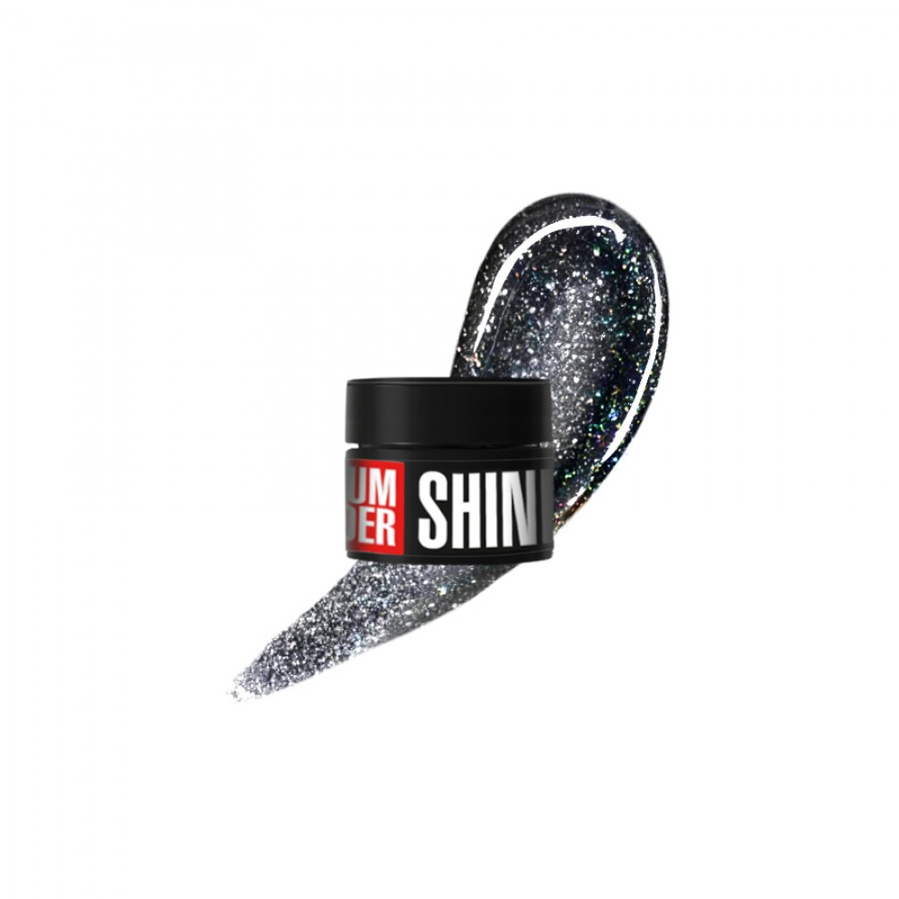 Гел за изграждане с частици Medium №04, 13г черен със сребрист блясък Гел за изграждане с частици Medium №04, 13г черен със сребрист блясък