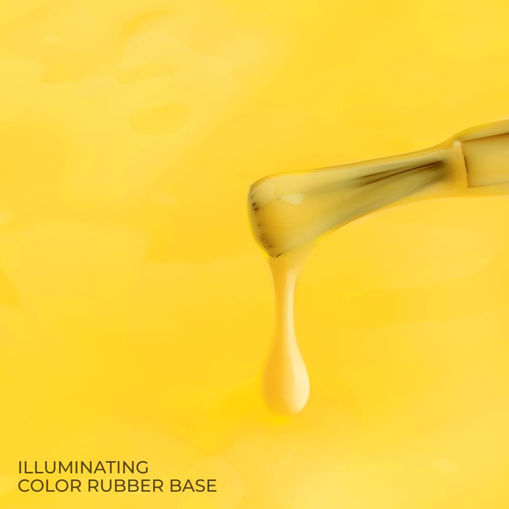 Цветна каучукова основа Color Rubber Base Gel Illuminating Ярко жълт 7 мл.
