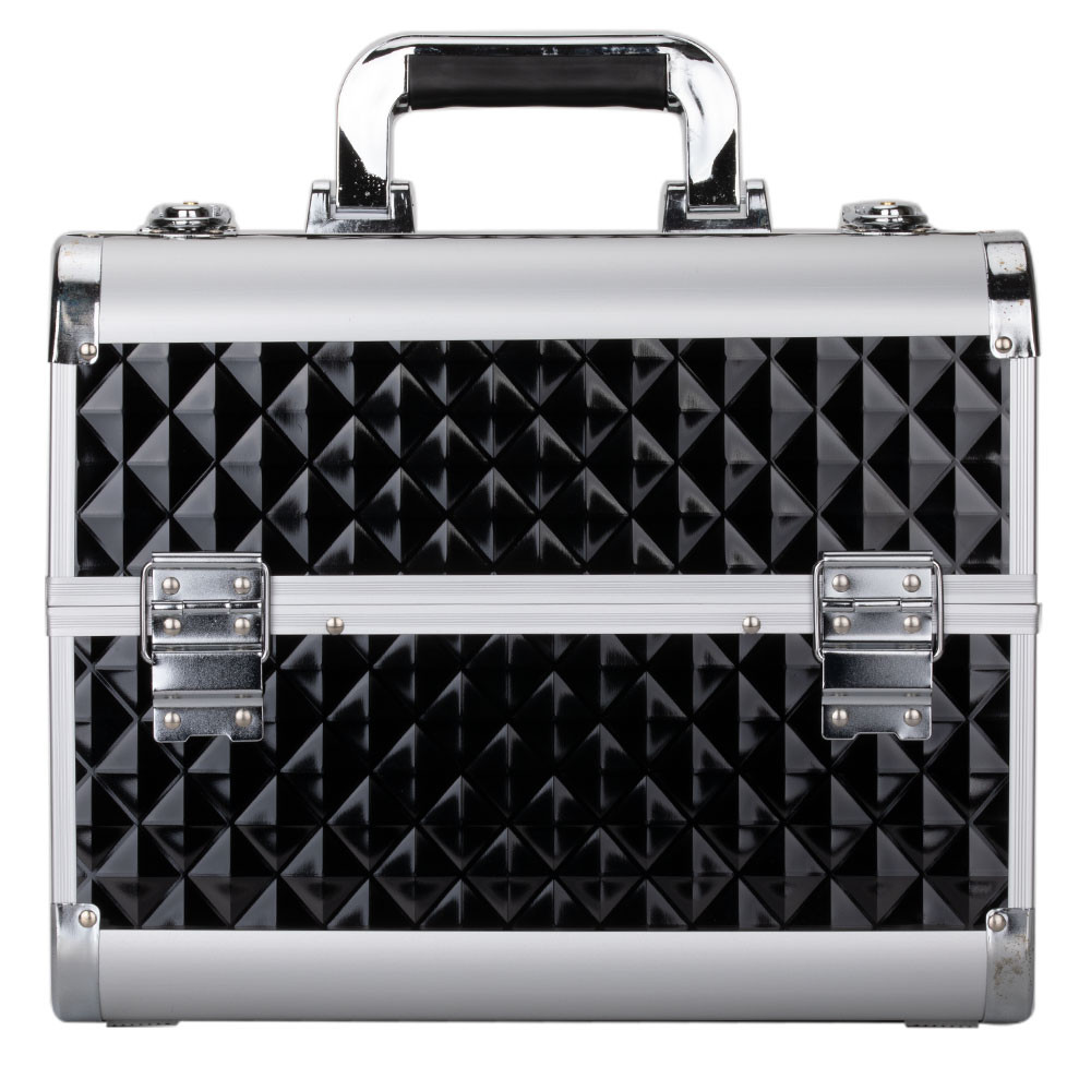 Луксозен козметичен куфар Черен Диамант
