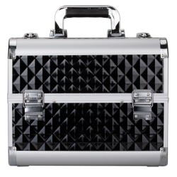 Луксозен козметичен куфар Черен Диамант-foto3