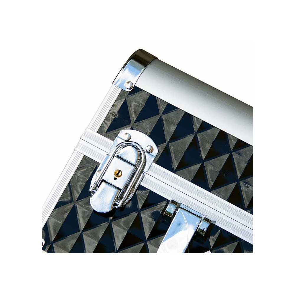 Луксозен козметичен куфар Черен Диамант