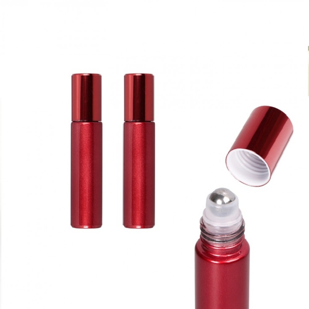 Бутилки с ролкова топка от 10 мл със стъклен корпус и стоманени топчета за парфюм или етерични масла