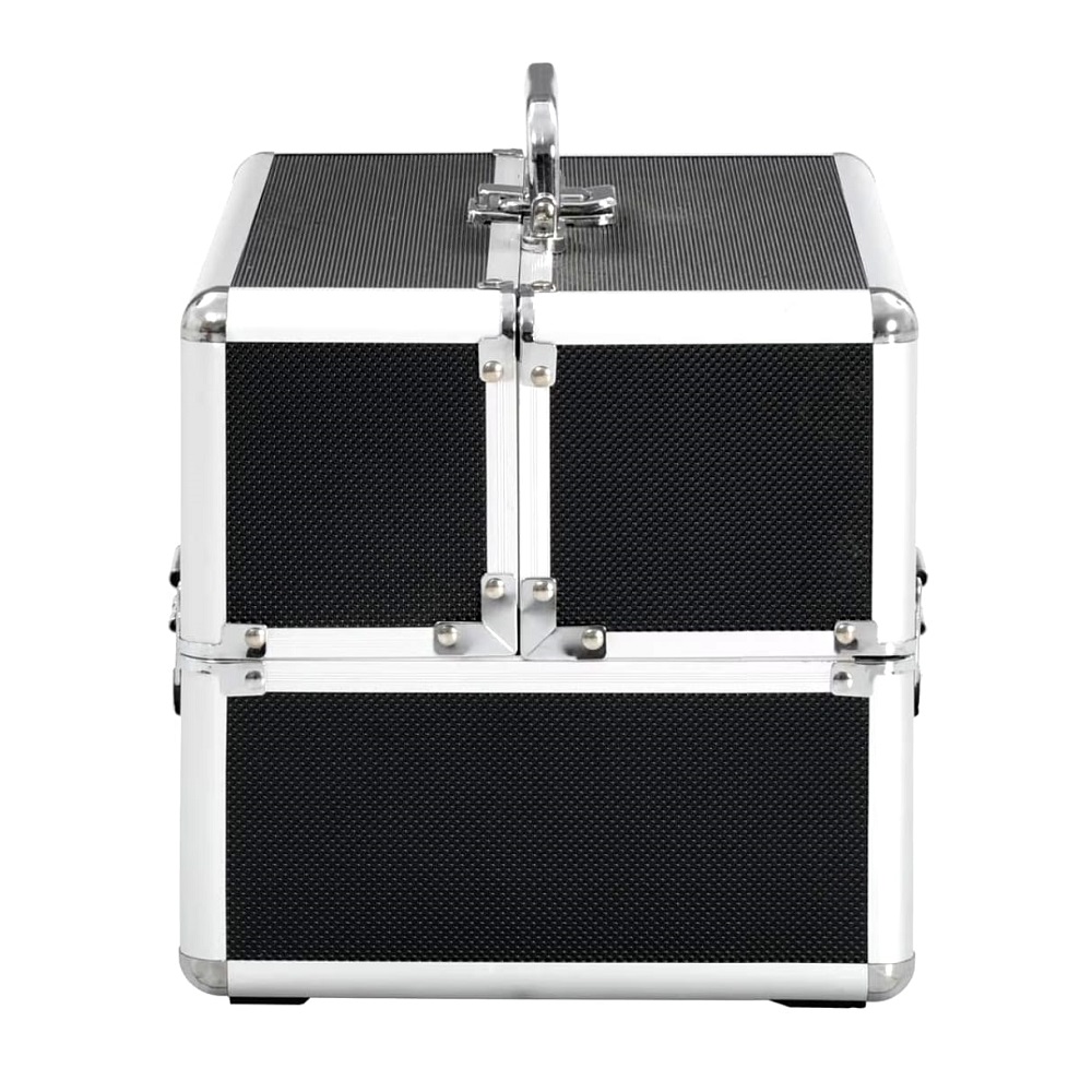 Черен козметичен куфар с огледало Черен козметичен куфар с огледало