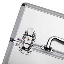 Професионален козметичен куфар за маникюристи – Сребърен-foto2