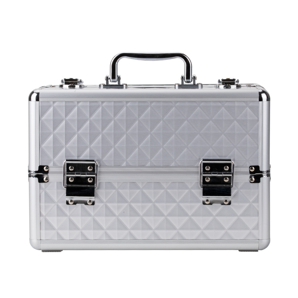 Професионален козметичен куфар за маникюристи – Сребърен диамант