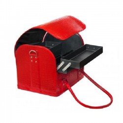 Козметична чанта -куфар за съхранение на гримове и четки-foto2