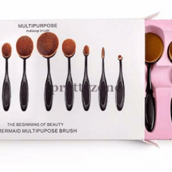 Комплект Овални Четки за Грим в плик 10 бр-foto4