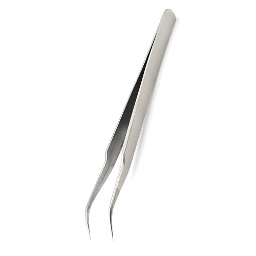 Фина крива пинсета за мигли косъм по косъм