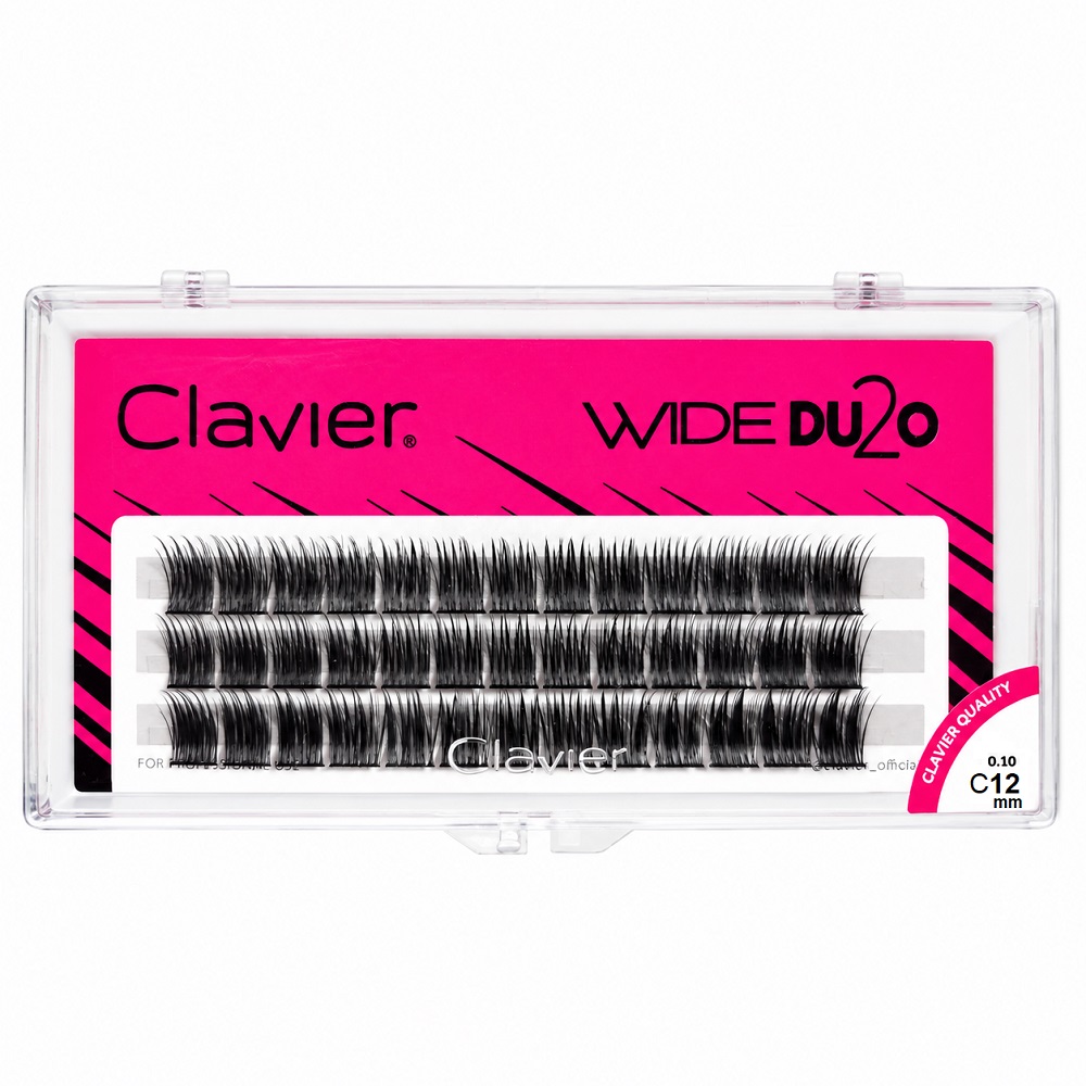 Мигли на снопчета за миглопластика Clavier Wide DU2O 12 mm
