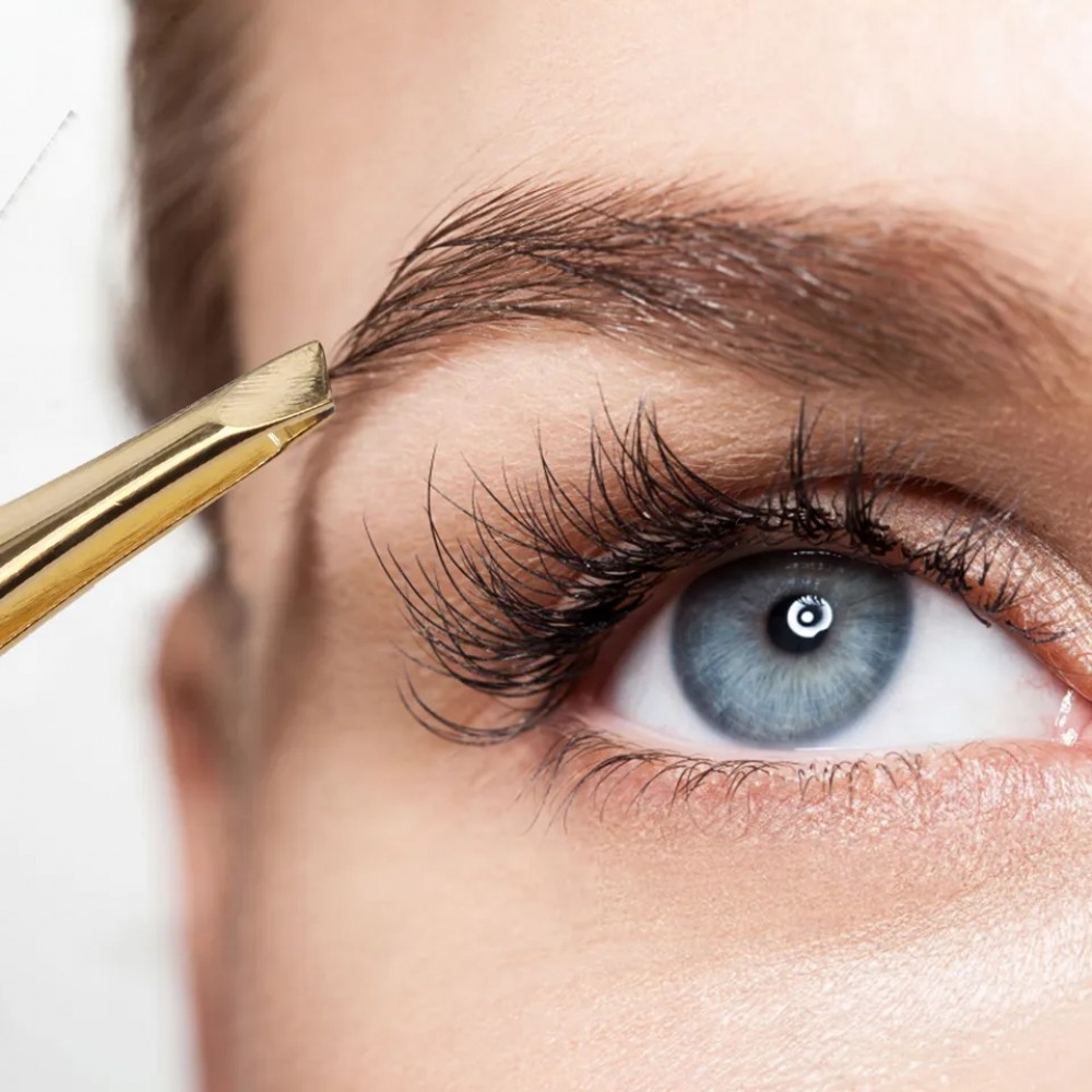 Златна пинсета скосена IL5011