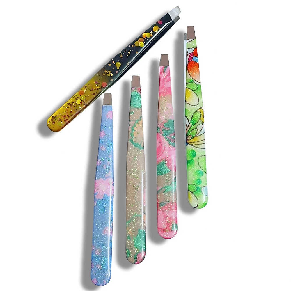 Пинсета метална скосена IL5013