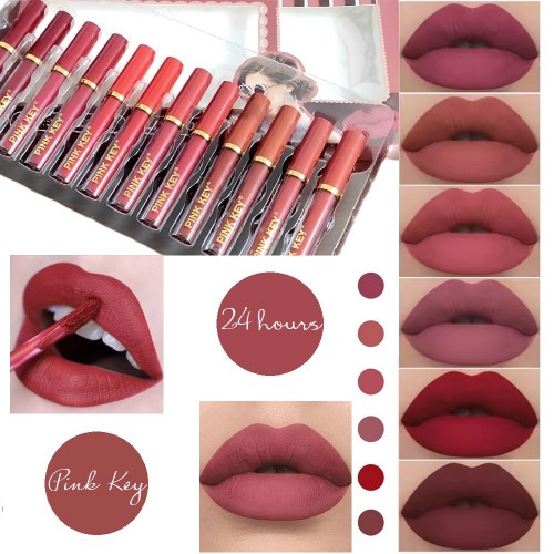 Комплект 12 червила Pink Key