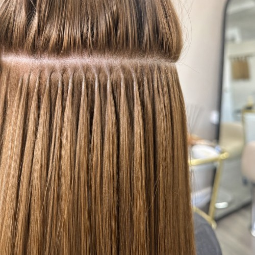 Кичури от естествена коса кафява - 8 - 50 см - 50 гр - 50 бр