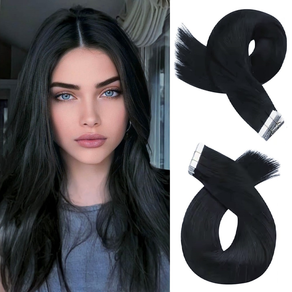 Коса на стикери Черна