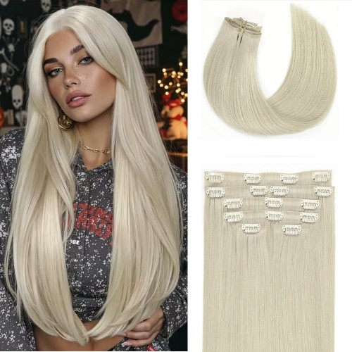 Естествена коса на клипси – 6 части, готова за поставяне #60A Пепеливо Русо Естествена коса на клипси – 6 части, готова за поставяне #60A Пепеливо Русо