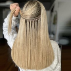 Кичури от естествена коса руси 57 см - 50 гр 50 бр