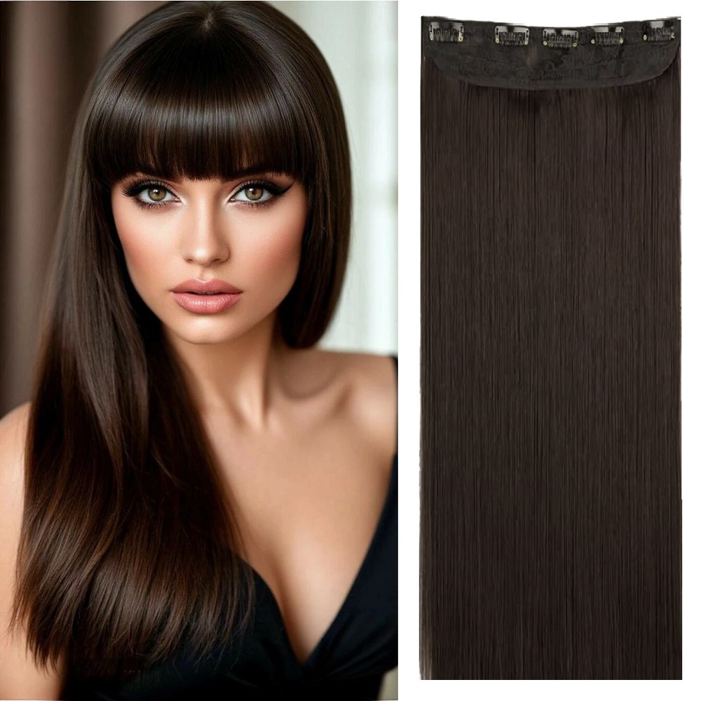 Екстеншън в цвят класическо кестеняво 4