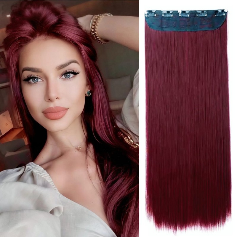 Екстеншън в цвят "малиново вино" 39