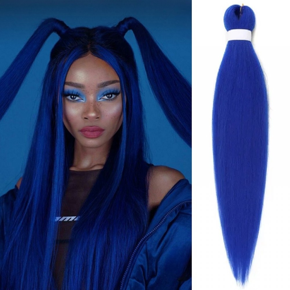 Канекалон за вплитане Лукс качество Син