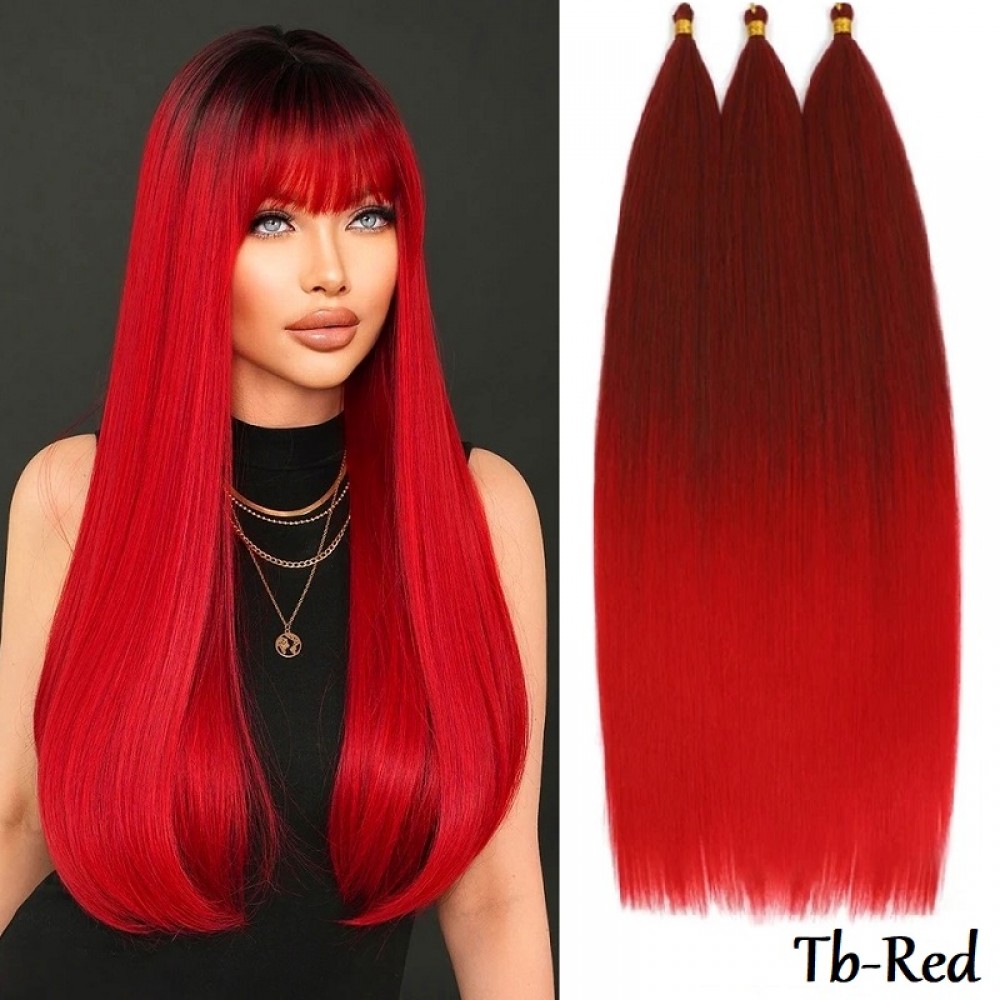 Коса за вплитане - САМОДИВА Червено Омбре