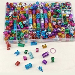 280 бр. Бижута за коса и плитки -COLOR-foto2