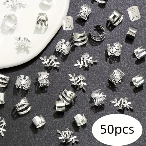 50 бр. Бижута за коса - сребърни