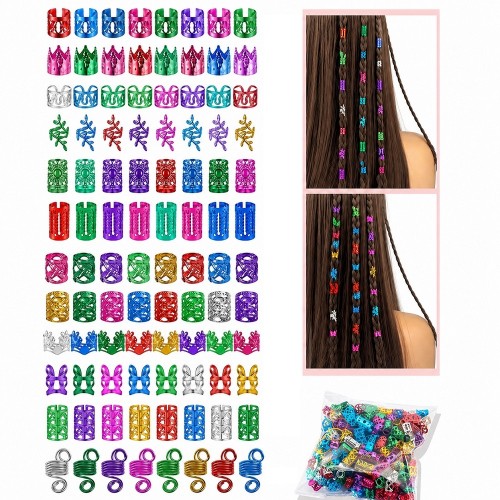 50 бр. Бижута за коса и плитки - COLOR 50 бр. Бижута за коса и плитки - COLOR
