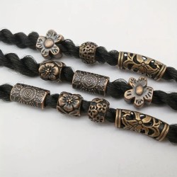 Бохо медни бижута за коса и плитки – 10 бр.-foto2