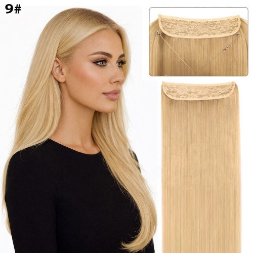 Висококачествена синтетична коса на треса със закрепване с корда 9 Висококачествена синтетична коса на треса със закрепване с корда 9