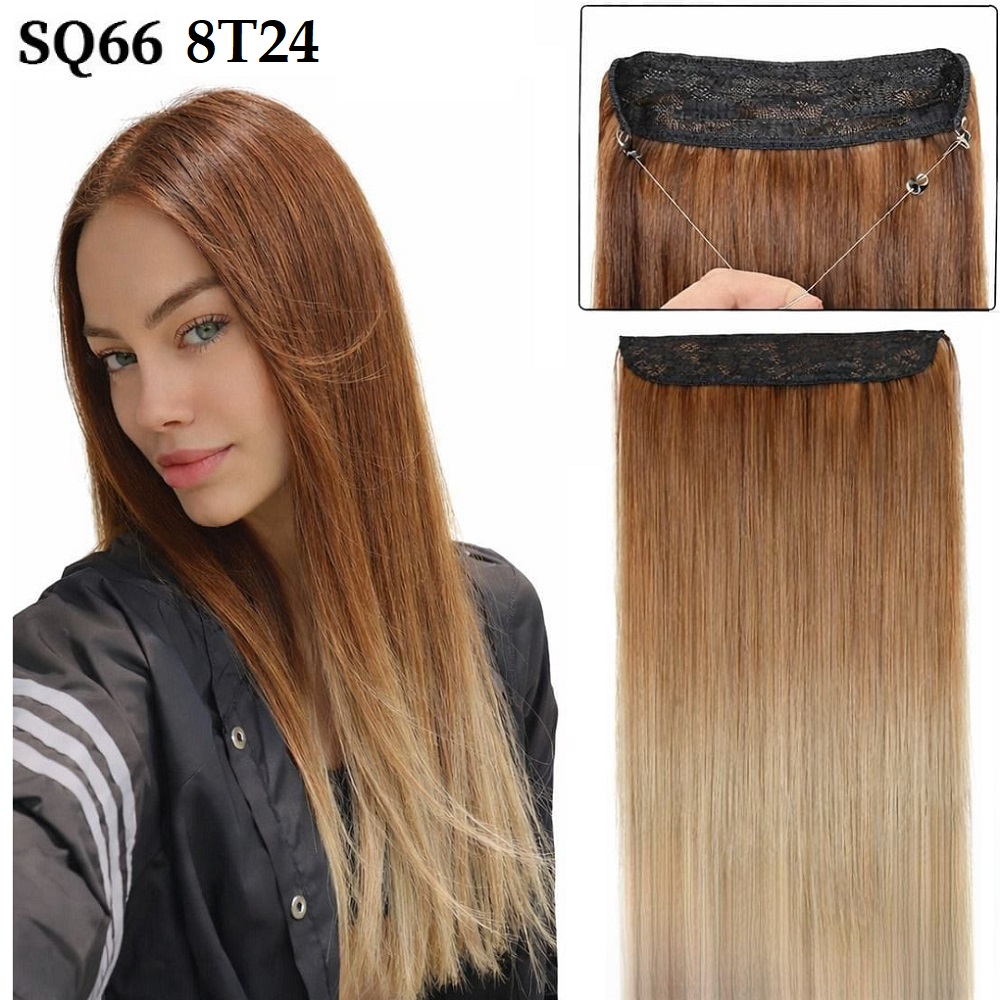 Висококачествена синтетична коса на треса със закрепване с корда 8T24