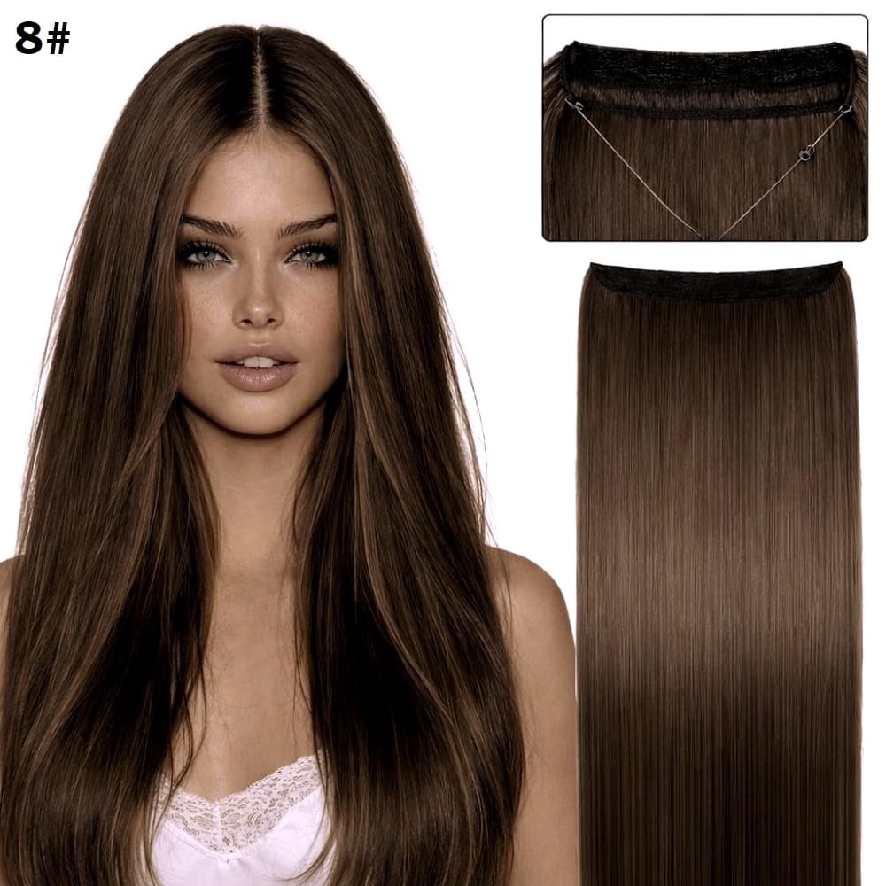 Висококачествена синтетична коса на треса със закрепване с корда 8