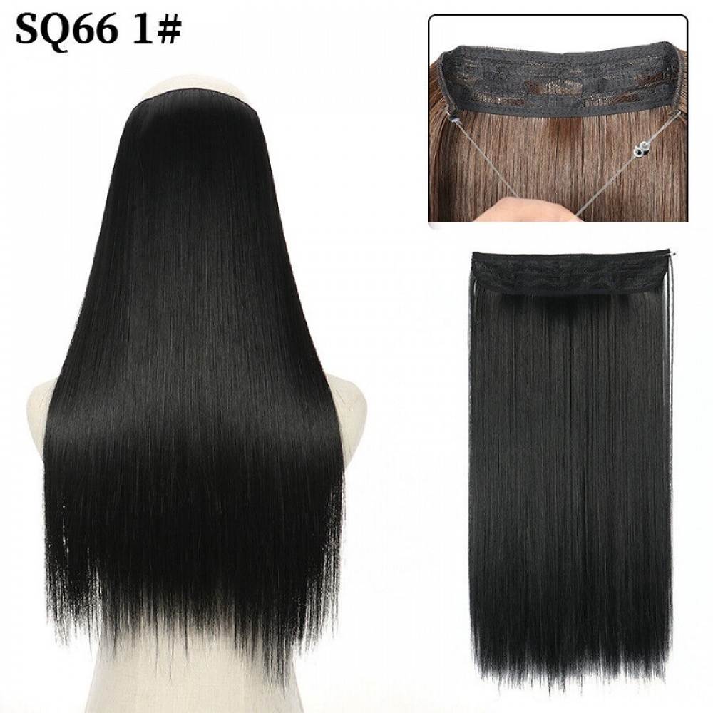 Висококачествена синтетична коса на треса със закрепване с корда 