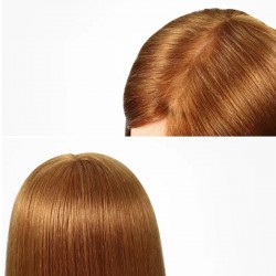 Тренировъчна глава за прически- цвят Златен Лешник-foto5