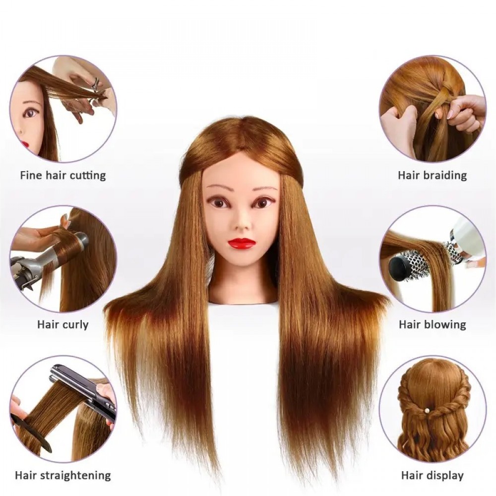 Тренировъчна глава за прически- цвят Златен Лешник Тренировъчна глава за прически- цвят Златен Лешник