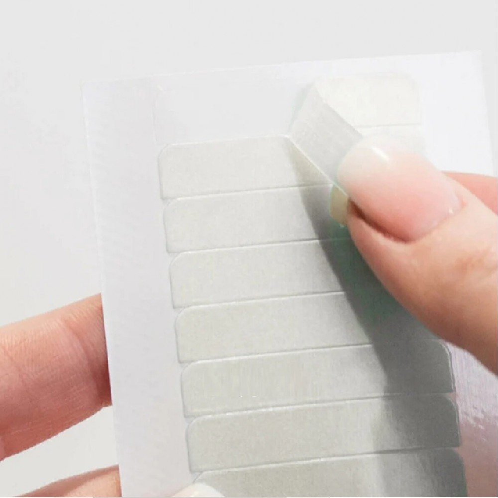 Двойно залепващ стикер за коса Прозрачен Двойно залепващ стикер за коса Прозрачен