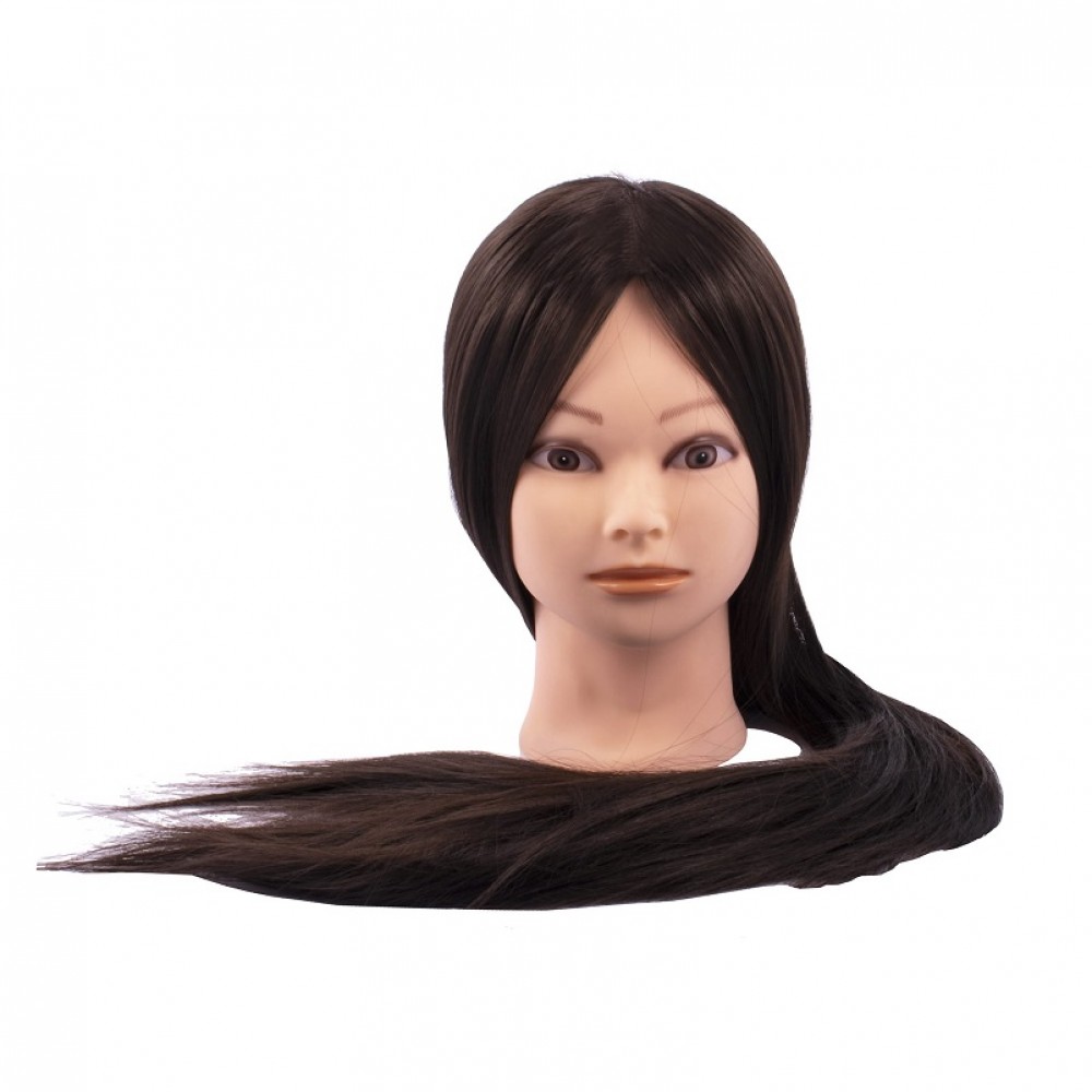 Тренировъчна глава за прически кафява Тренировъчна глава за прически кафява