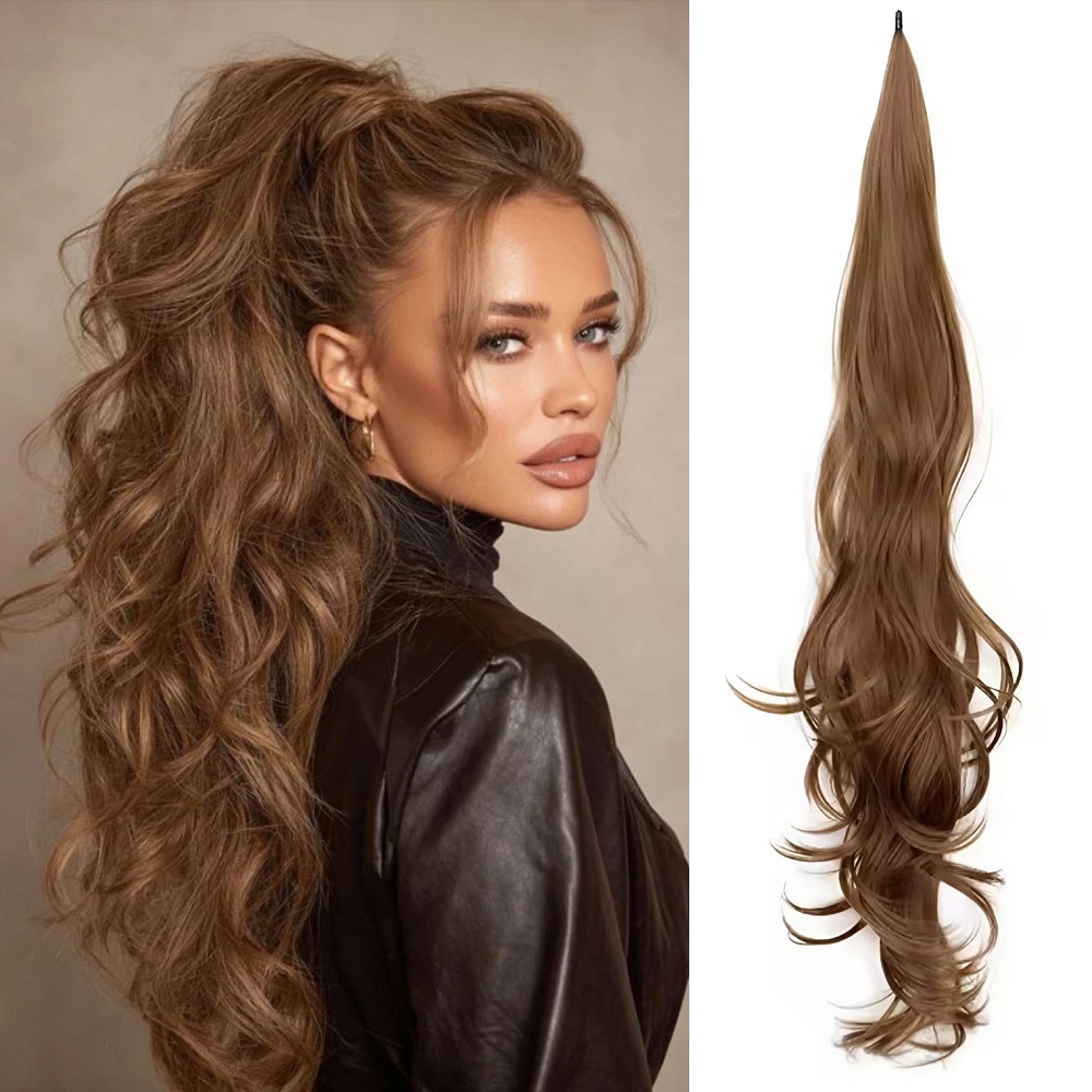 Права конска опашка за удължаване на коса- модел Барби 12