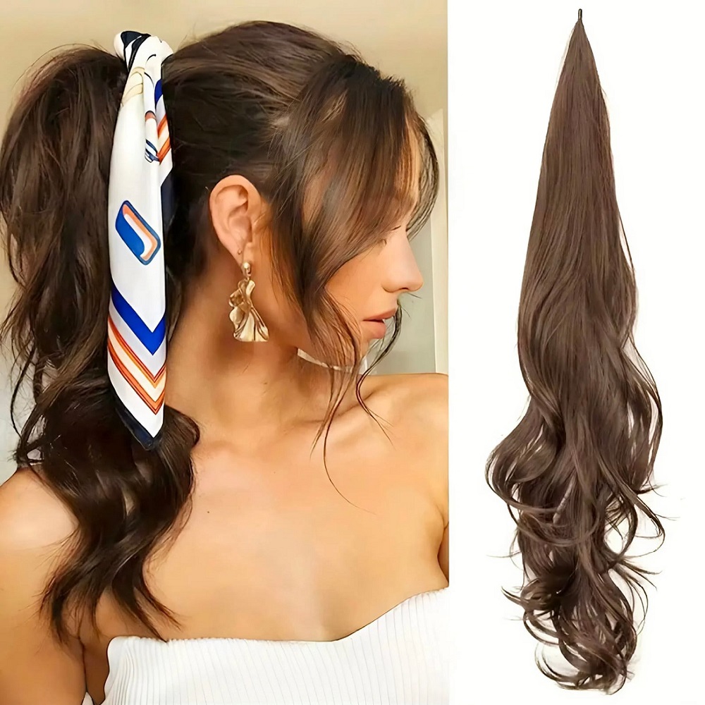 Права конска опашка за удължаване на коса- модел Барби 8