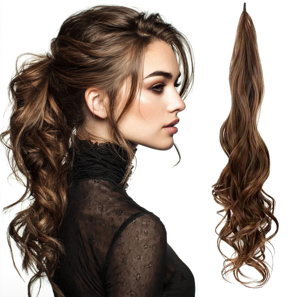 Права конска опашка за удължаване на коса- модел Барби M2/30