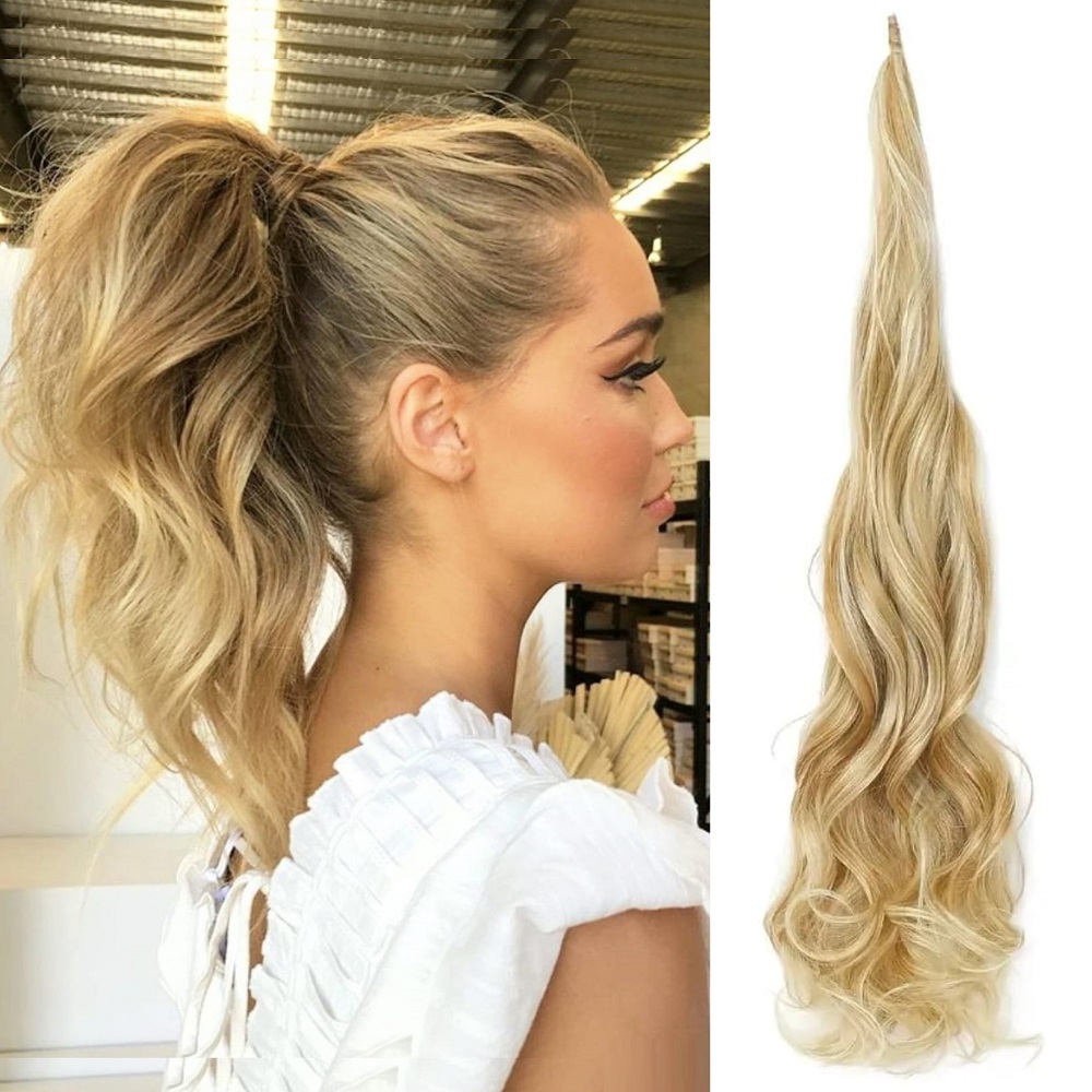 Права конска опашка за удължаване на коса- модел Барби P27/613