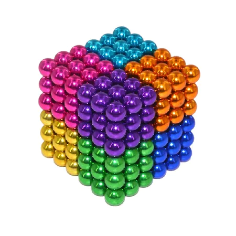 Магнитни топчета 5 мм, 216 бр. 6 цвята