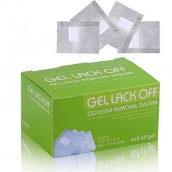 100 бр. Фолио за премахване на гел лак с тампон Зелена кутия-foto2