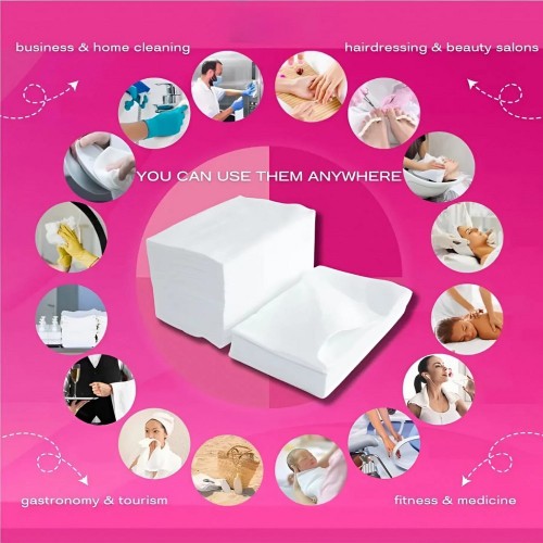 Високо качество 100 бр- Мултифункционални кърпи за маникюр, педикюр, козметика, фризьорство – 30 х 60 см