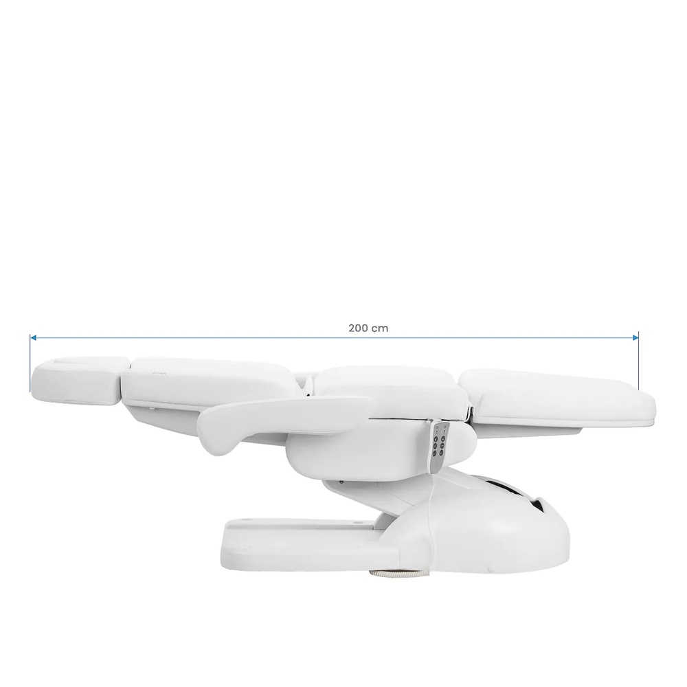 Електрически козметичен стол Azzurro Lux с 3 мотора – бял