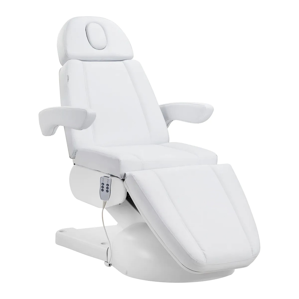 Електрически козметичен стол Azzurro Lux с 3 мотора – бял