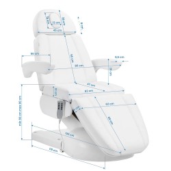 Електрически козметичен стол Azzurro Lux с 4 мотора и люлеещ механизъм – бял-foto6