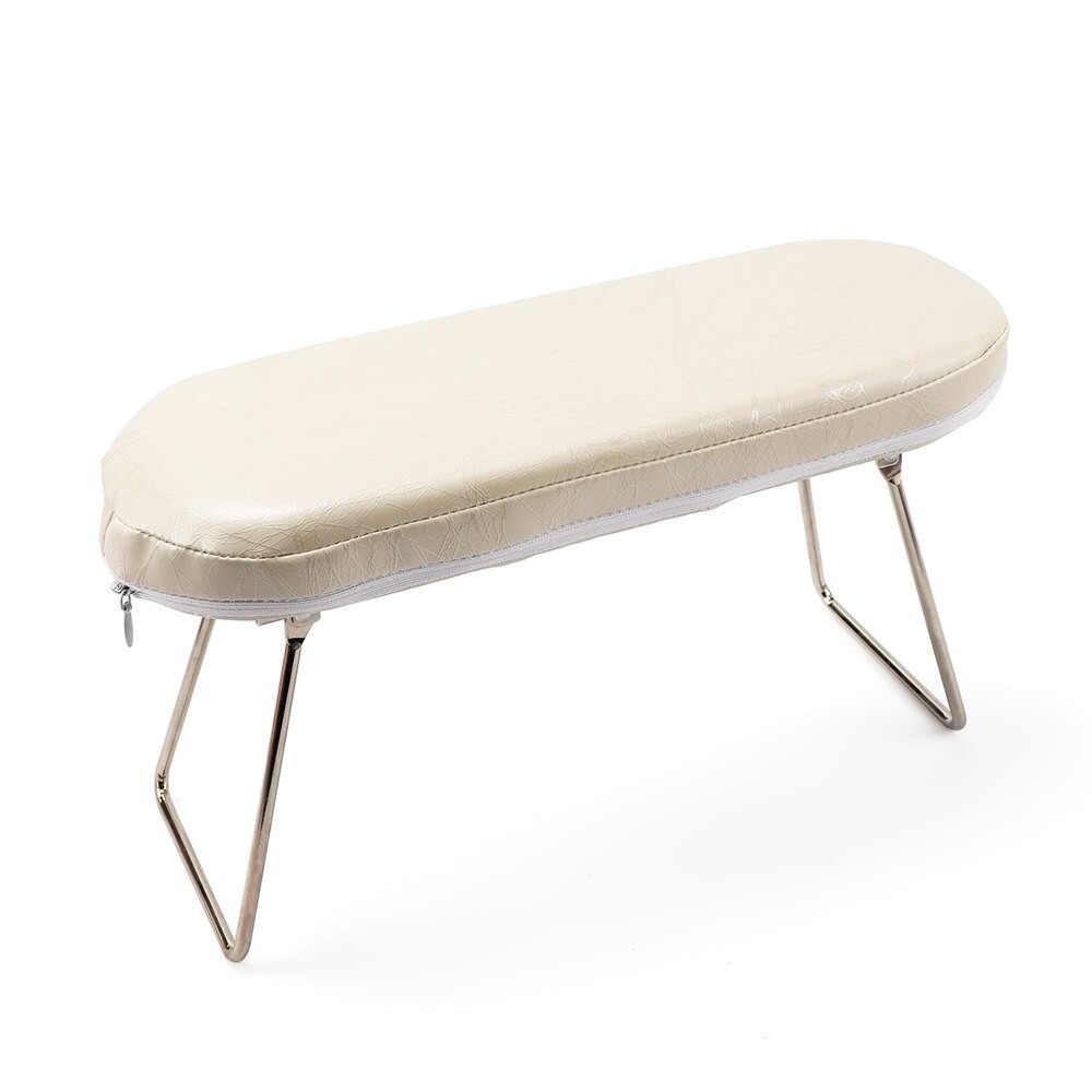 Бяла Професионална поставка за възглавници за маникюр със сгъваеми крака