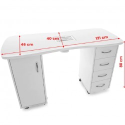 Професионална маса за маникюр - бяла-foto2