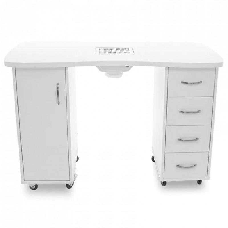 Професионална маса за маникюр - бяла