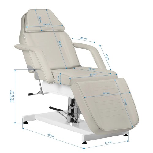 Хидравличен козметичен стол Sillon V2 210 Sea Salt